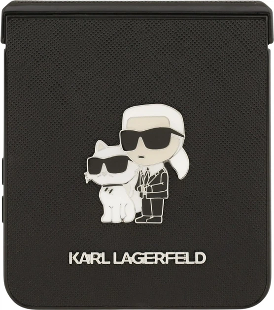 Панель Karl Lagerfeld Saffiano Karl&Choupette Pin для Samsung Galaxy Flip 7 Black (KLHCZF7SAPKCNPK) - зображення 4