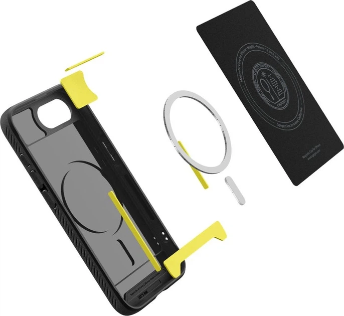 Панель Spigen Rugged Armor MagSafe case для Apple iPhone 16e Black (ACS09152) - зображення 7