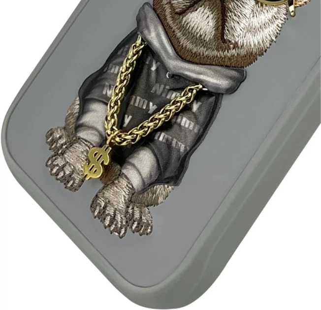 Etui plecki Nimmy Glasses Cool Dog do Apple iPhone 16 Pro Max Grey (6971080319327) - obraz 4