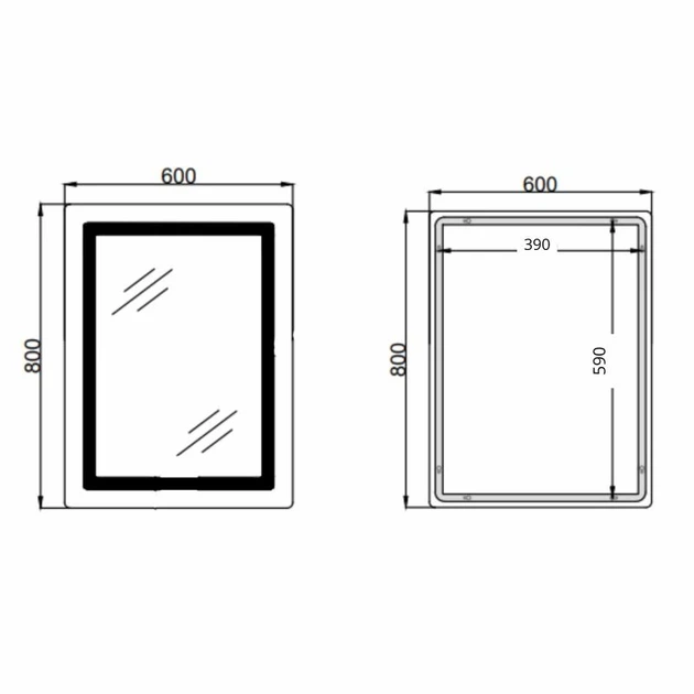 Дзеркало Qtap Cardinal (CA2) 600х800 з LED-підсвічуванням Touch, з антизапотіванням, з димером, рег. темп. кольору (3000-6500K) - Фото 2 Дзеркало Qtap Cardinal (CA2) 600х800 з LED-підсвічуванням Touch, з антизапотіванням, з димером, рег. темп. кольору (3000-6500K) - изображение 2