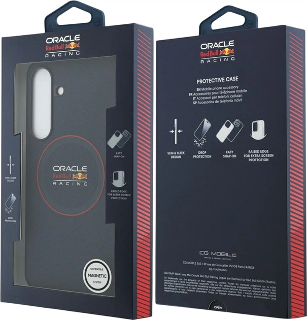 Etui plecki Red Bull Meshed Red Ring MagSafe do Samsung Galaxy S25 FE Navy Blue (RBHMS25FE24PUILVR) - obraz 8