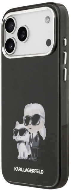 Панель Karl Lagerfeld IML Aquarelle Karl & Choupette & Logo MagSafe для Apple iPhone 17 Pro Black (3666339531195) - зображення 2