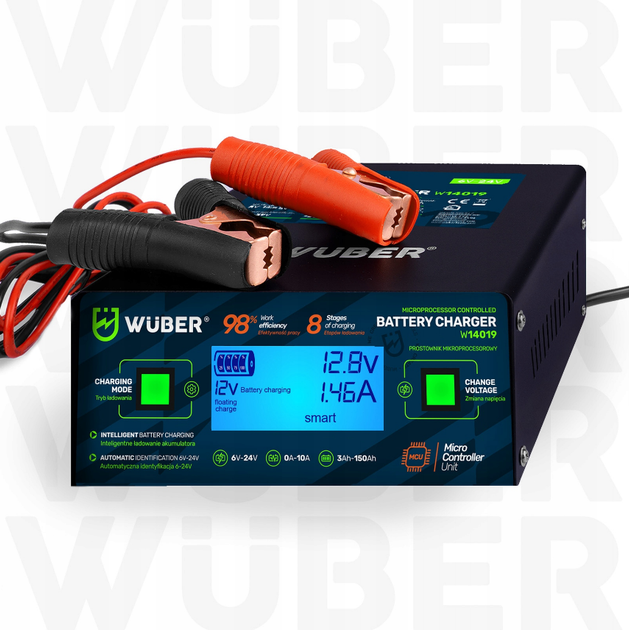 Универсальное зарядное устройство Wuber 6-24В 10А - изображение 2