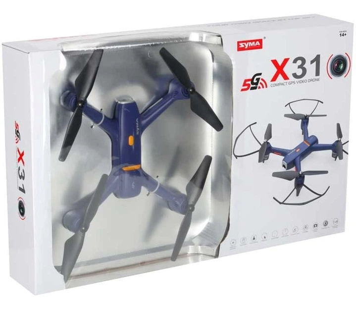 Dron RC Syma X31 kamera HD 2.4GHz GPS 5G (5903039752245) - obraz 1