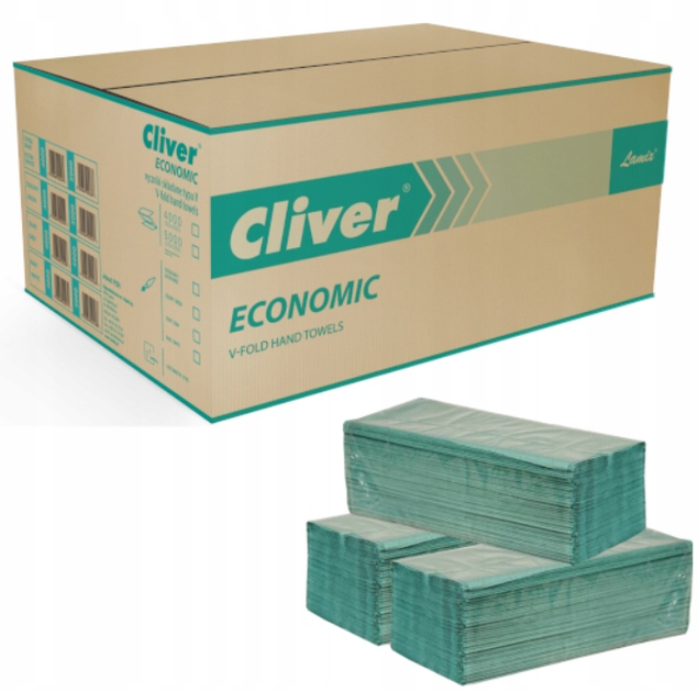 Паперові рушники Lamix Cliver Economic 200 шт × 20 упаковок (5900848002240) - зображення 2
