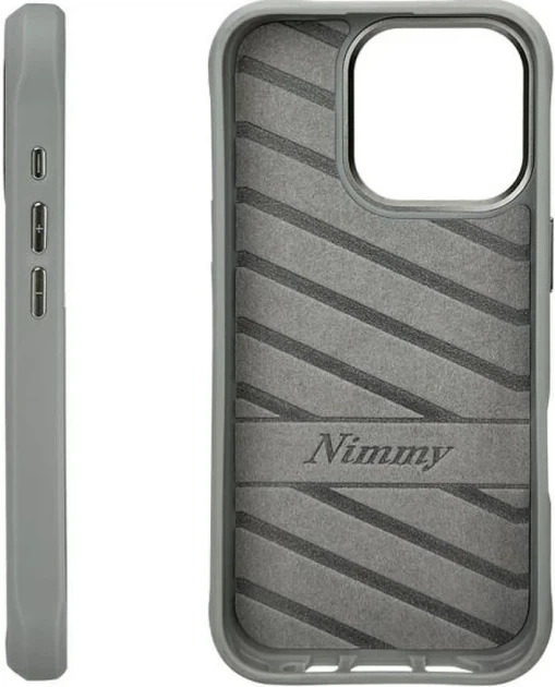 Etui plecki Nimmy Glasses Cool Cat do Apple iPhone 16 Pro Grey (6971080319372) - obraz 2