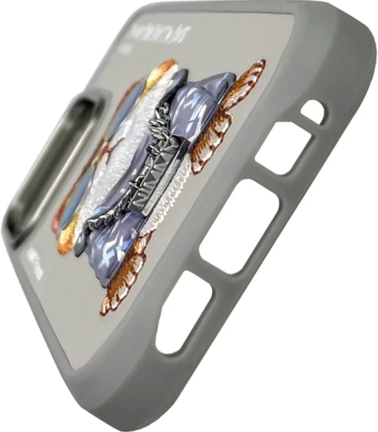 Etui plecki Nimmy Glasses Cool Cat do Apple iPhone 16 Pro Max Grey (6971080319389) - obraz 3