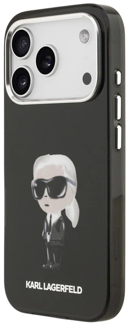 Панель Karl Lagerfeld IML Aquarelle Karl & Logo MagSafe для Apple iPhone 17 Pro Max Black (3666339531683) - зображення 2