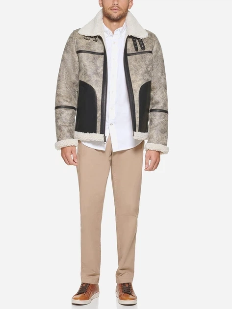 Дубленка мужская Tommy Hilfiger XXL, серая - Фото 4 Дубленка мужская Tommy Hilfiger XXL, серая - изображение 4