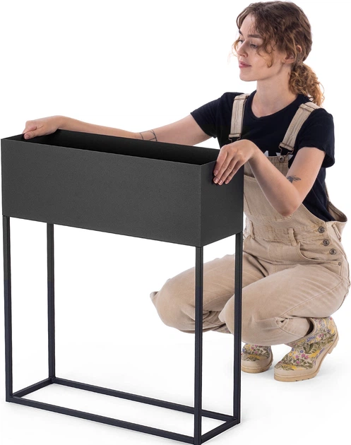 Квітник з горщиком Kadax 60x70 см Чорний (K10701) - зображення 8