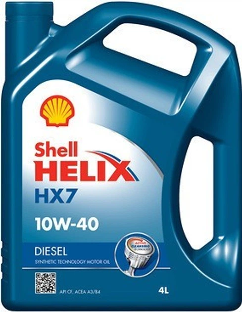 Моторна олива SHELL Helix Diesel HX7 10W-40 4л. - Фото 1 Моторна олива SHELL Helix Diesel HX7 10W-40 4л. - зображення 1