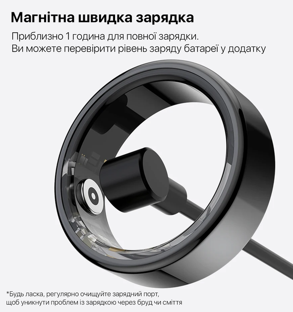 Смарт-кольцо INSPIRE HSR02 Размер 11 Black (HSR02-11) - изображение 7