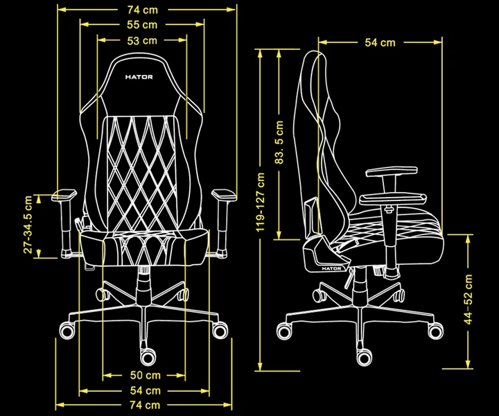 Крісло для геймерів Hator Darkside 3L PU Black (HTC3000L) - зображення 13