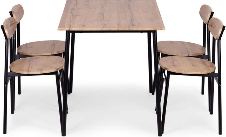 Zestaw mebli ModernHome by Multistore stół do jadalni 110 x 70 cm, 4 krzesła (OSLO-O) - obraz 2