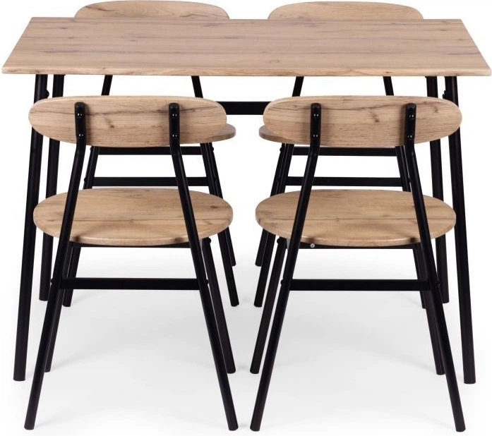 Zestaw mebli ModernHome by Multistore stół do jadalni 110 x 70 cm, 4 krzesła (OSLO-O) - obraz 3