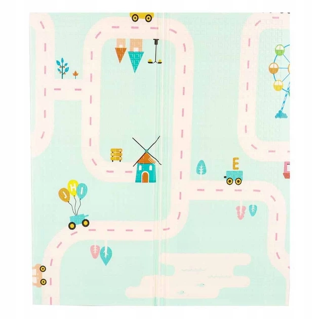 Піномат навчальний для дітей KIK двосторонній складаний панда-стріт 180 x 200 см (KX4503_5) (5903039769427) - зображення 2