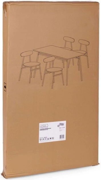 Zestaw mebli ModernHome by Multistore stół do jadalni 110 x 70 cm, 4 krzesła (OSLO-WD) - obraz 11