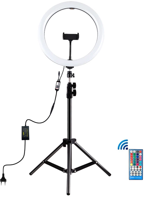 Lampa pierścieniowa LED Puluz PKT3050EU 12" + statyw 1.1 m - obraz 1