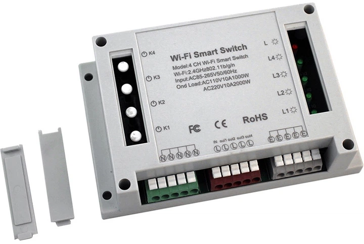 Розумний 4-канальний перемикач Tuya Wi-Fi (HS081362) - зображення 2