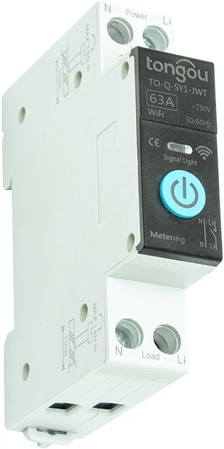 Розумний 1-канальний перемикач Tuya Wi-Fi 63 A (HS081980) - зображення 2