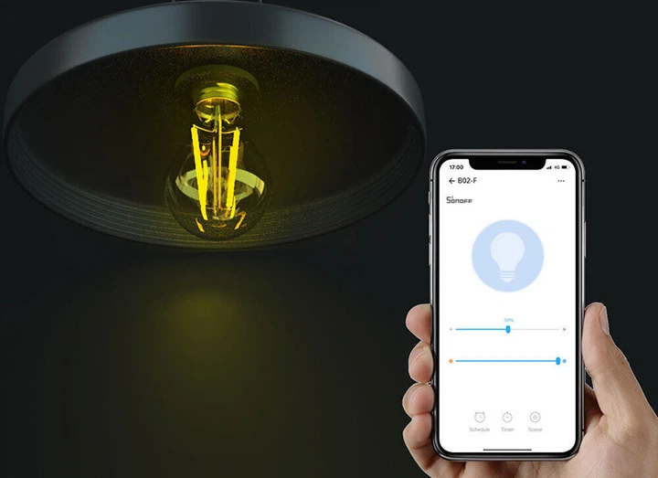 Розумна світлодіодна філаментна лампочка Sonoff B02-F-A60 - зображення 3