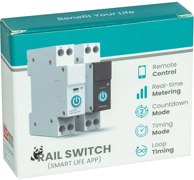 Розумний 1-канальний перемикач Tuya Wi-Fi 63 A (HS081980) - зображення 3