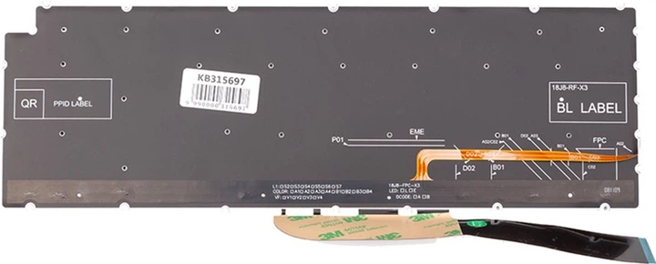 Klawiatura do laptopa PowerPlant Dell Inspiron 5584, 5590, black, podświetlenie (KB315697) - obraz 3