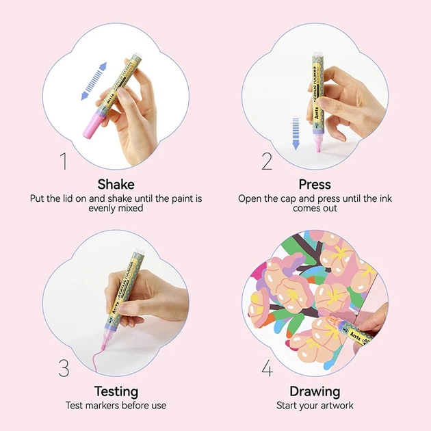 Markery akrylowe Arrtx 48 kolorów (AACM-083M-48B) - obraz 3