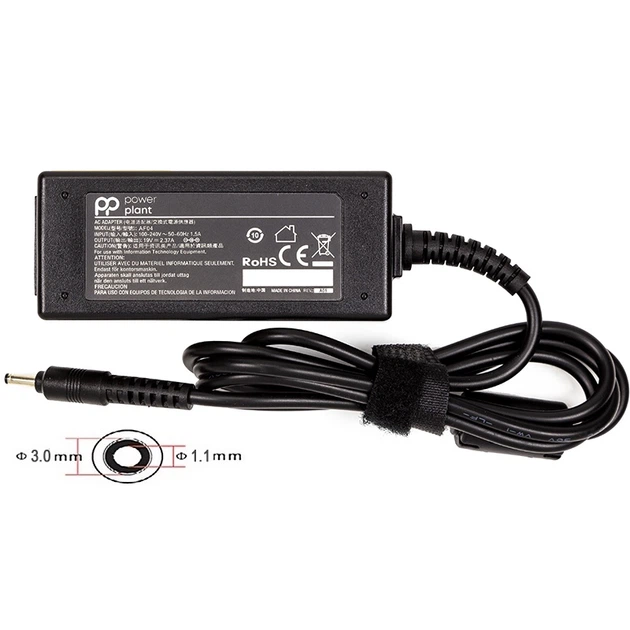 Zasilacz PowerPlant do laptopa Acer 220 V / 19 V / 45 W / 2.37 A / 3.0x1.1 mm (AC45F3011) - obraz 2