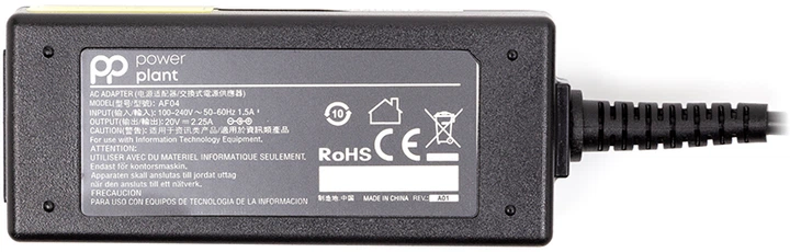 Блок живлення PowerPlant для ноутбука Lenovo 20 В 45 Вт 2.25 A USB (IB45HSPE) - зображення 2