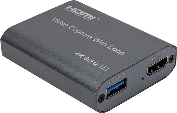 Зовнішня карта відеозахоплення PowerPlant HDMI USB3.0 4k/60hz (HDVC8) (CA914180) - зображення 2