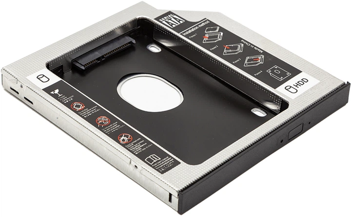 Кишеня-адаптер PowerPlant для приєднання 2.5" HDD/SSD SATA 3.0 12.7 мм (HB390014) - зображення 3