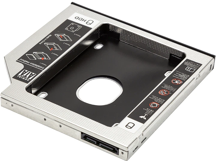 Кишеня-адаптер PowerPlant для приєднання 2.5" HDD/SSD SATA 3.0 12.7 мм (HB390014) - зображення 4