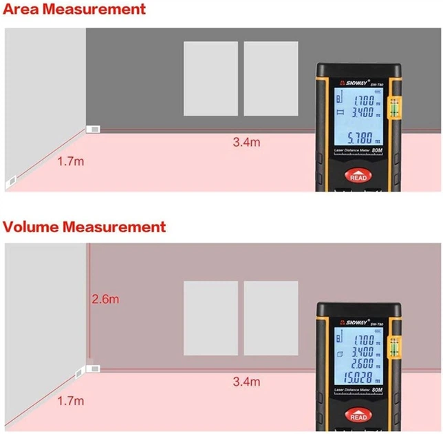 Лазерний далекомір Sndway SW-T80 80 м - зображення 5