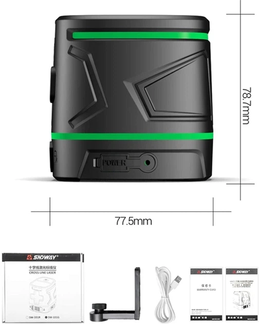 Лазерний рівень Sndway SW-331G 15 м - зображення 5