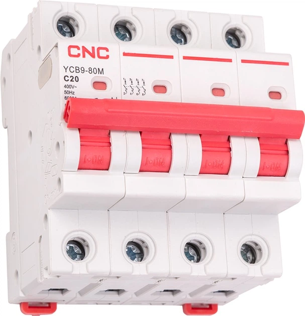 Modułowy wyłącznik automatyczny CNC Electric YCB9-80M 4P C20 6ka (NV821600) - obraz 4