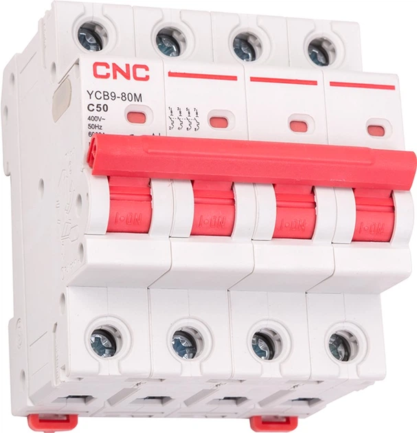 Модульний автоматичний вимикач CNC Electric YCB9-80M 4P C50 6ka (NV821648) - зображення 4