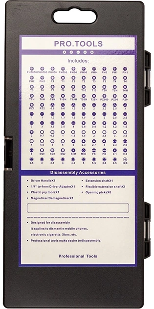 Набір магнітних викруток HiSmart 124 в 1 (TV993307) - зображення 4