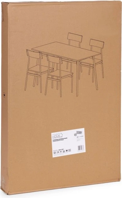 Zestaw mebli ModernHome by Multistore stół do jadalni 110 x 70 cm, 4 krzesła (MALMO-O) - obraz 11