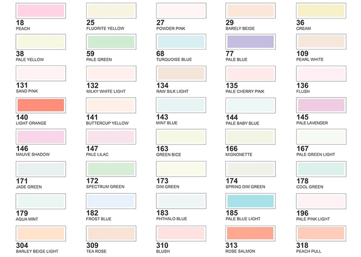 Markery alkoholowe Arrtx Alp ASM-02-PT01 40 kolorów odcienie pastelowe (LC302598) - obraz 3