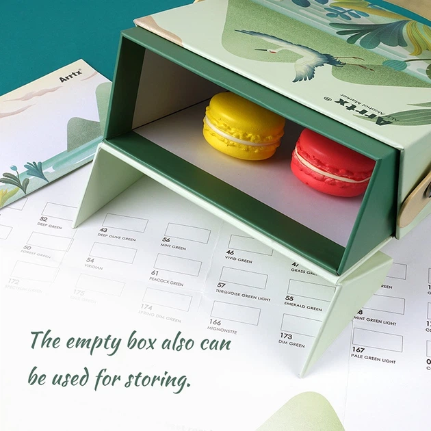 Markery alkoholowe Arrtx Alp ASM-02GN 24 kolory odcienie zieleni (LC302246) - obraz 5