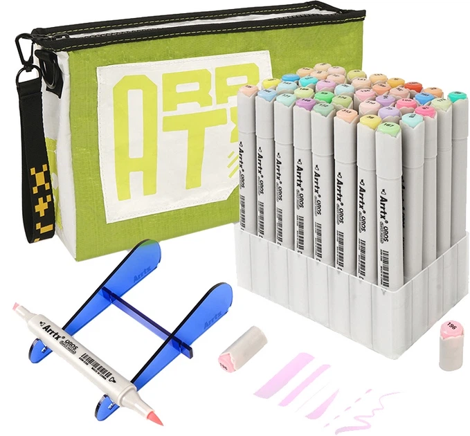 Markery alkoholowe Arrtx Oros ASM-03-PT01 40 kolorów odcienie pastelowe (LC302628) - obraz 1
