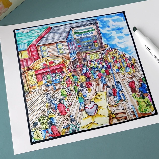 Markery alkoholowe Arrtx Alp ASM-02-PT01 40 kolorów odcienie pastelowe (LC302598) - obraz 12