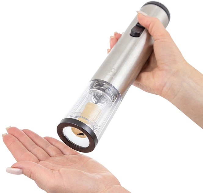 Електричний портативний штопор для вина PowerPlant Сталевий (PP1016) - зображення 8