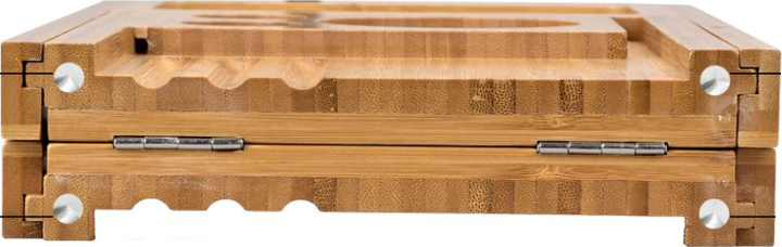 Bambusowa taca kąpielowa Hedo do wanny z uchwytem na kieliszek wina 59469 (5904041123788) - obraz 2