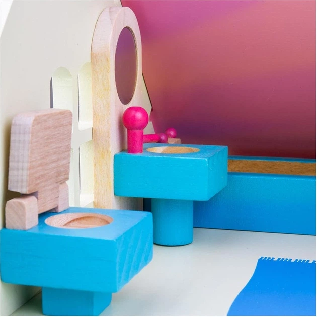 Meble dla lalek Bigjigs Toys drewniane dla domku 27 szt 2999703 (0691621261163) - obraz 5
