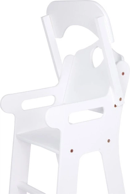 Krzesełko do karmienia lalek Small Foot drewniane Białe 5410137 (4020972028723) - obraz 2