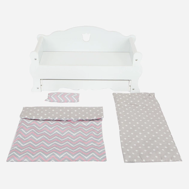 Łóżko dla lalek Small Foot drewniane z szufladą i pościelą 5410407 (4020972120243) - obraz 3