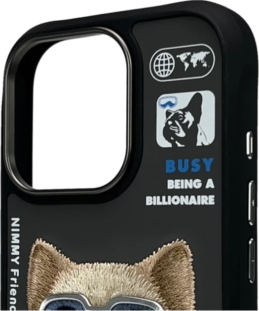 Панель Nimmy Cool&Cute 2.0 Dog для Apple iPhone 16 Pro Black (6971080319402) - зображення 4