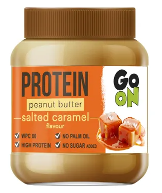 Арахісова паста Go On Protein Peanut butter 350 г Salted Caramel - Фото 1 Арахісова паста Go On Protein Peanut butter 350 г Salted Caramel - зображення 1